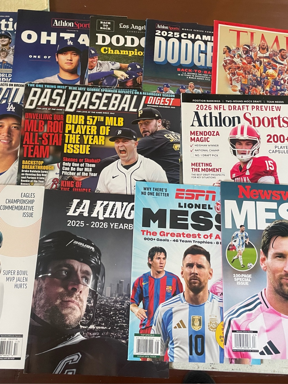 Athlon Sports Lionel Messi Soccer Magazine Collection - Blue/White Covers